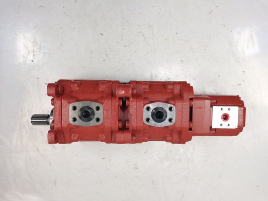 Edelstahl KYB Zahnradpumpe KYB51100-KRP4 27+17-4(1) Mittlere Hochdruck Hydraulik Zahnradpumpe für Kawasaki Baumaschinen