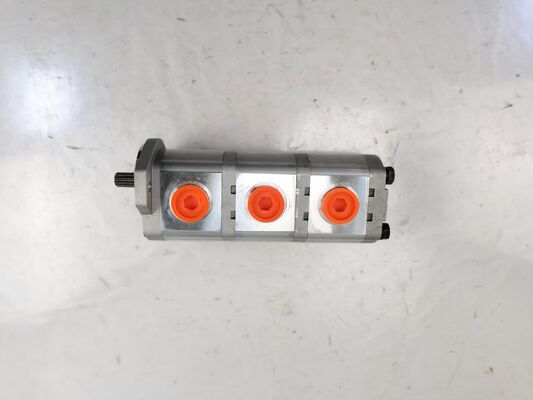 Hydraulik-Zahnradpumpe 12+12+12 10T L Eisen- und Aluminiumlegierungsmaterialien  Bereich für Baumaschinen Fabrikversorgung Hydraulik-Ersatzteile