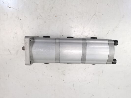 3-stufige Hydraulik-Zahnradpumpe 16+16+16-10T-R Hochwertige Materialien aus Eisen- und Aluminiumlegierung Angebot für Baumaschinen Fabrikversorgung Hydraulik-Ersatzteile