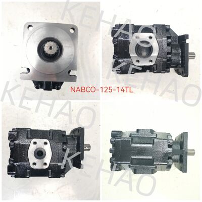 NABCO Getriebepumpe NABCO-125-14TL Eisen-Aluminium-Edelstahl-Mittelhochdruck-Hydraulische Getriebepumpe für Kawasaki Baumaschinen
