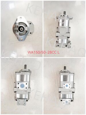Completely Interchargeable With Original Pump WA150+50-28CCL Hydraulic Gear Pump with 1060lpm Flow AISI Stainless Steel and 1 Year Warranty