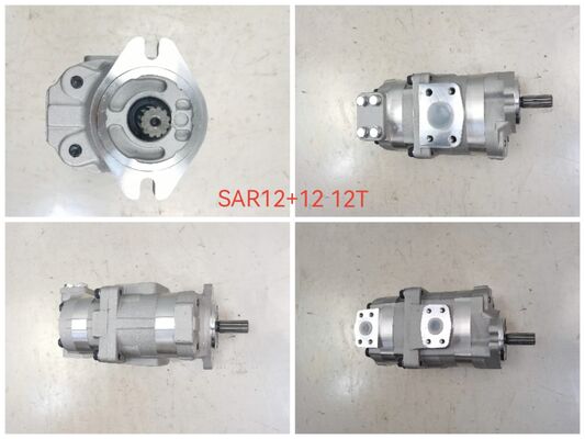 Anpassbare Komatsu Hydraulikpumpen Zahnradpumpen SAR1/ SAR3/ SAL1/ SAL3 Serie SAR12+12 1+2 12T L Gusseisen Aluminiumlegierungsmaterialien Pumpen für Baumaschinen