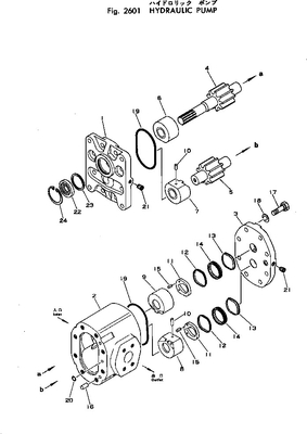 Hydraulische Zahnradpumpe D50-16/17 der Roheisen-Abdeckungs-704-12-38100