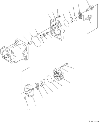 PUMPE ASS'Y 705-34-25640 (SAR18) HM350 KOMATSU Lader-Zahnradpumpe
