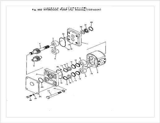 704-12-26120 KOMATSU-Zahnradpumpe für GD605A 6,5 Kilogramm