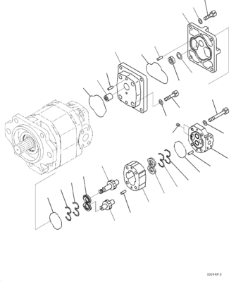 705-22-28310 tauscht KOMATSU-Zahnradpumpe Gewicht HD465 HD605: 4,592 Kilogramm