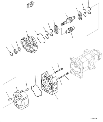 705-55-43040 Zahnradpumpe-Drehmomentwandler-Teile WA600 WD600 SAL160+100+32 H KOMATSU