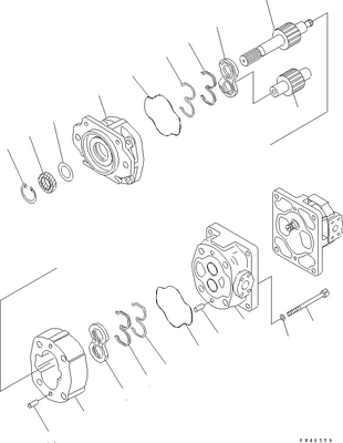705-52-30390 KOMATSU-Zahnradpumpe SAR100+28 WA400 WA420