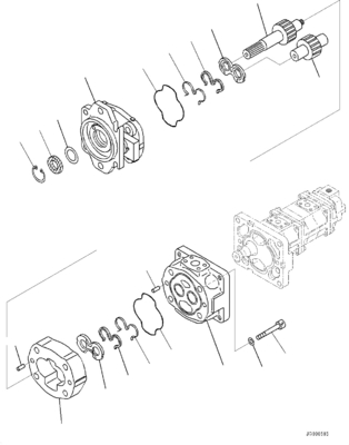 705-56-36051 705-18-03620 Hydraulikpumpe SAR90+32+ SB 18+12 vordere WA320 WA320PZ